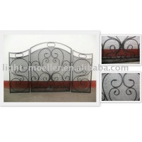 wrought iron fireplace screen