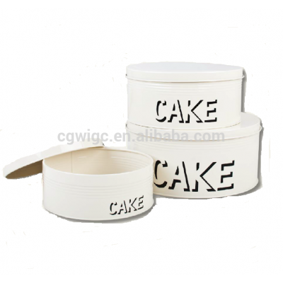 3 pcs household metal canister sets for cake