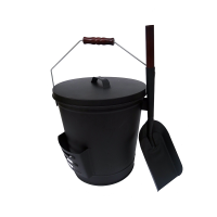 New design outdoor garden black metal ash bucket with shovel