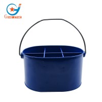 Custom rectangle metal camping beer ice bucket with inner lattice