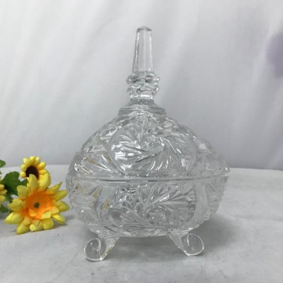 Glassware candy pot glass candy jar