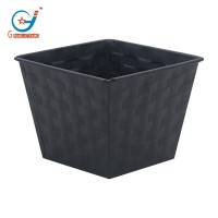 10.7CM black metal braided square Wax injection box Candle Bucket